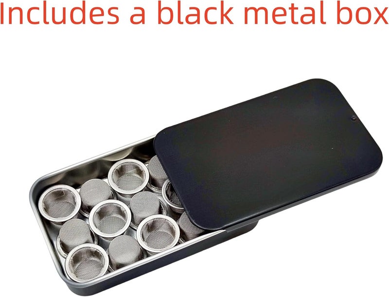 Ruilida 15pcs 1/2 Inch Pipe Screens Premium 304 Stainless Steel, 0.5" Pipe Screen Filters with Metal Storage Box - Image 3